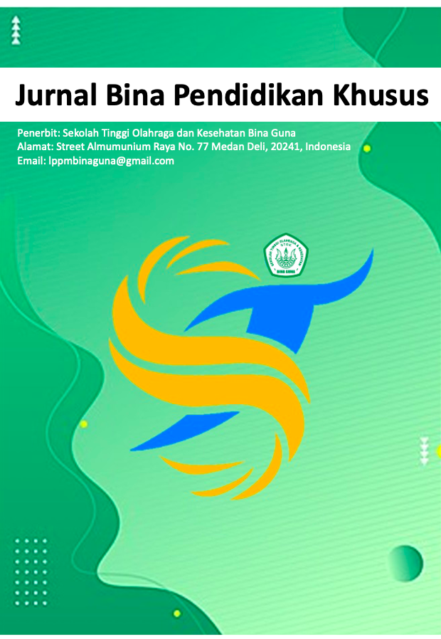 					View Vol. 1 No. 1 (2024): Jurnal Bina Pendidikan Khusus
				